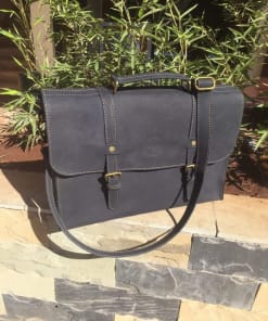 100% leather laptop bag