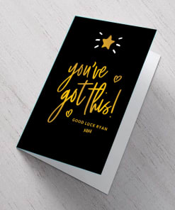 Personalized Exam Card (Black)