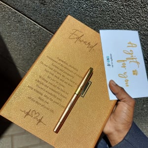 Customized Gold Notebook and Pen
