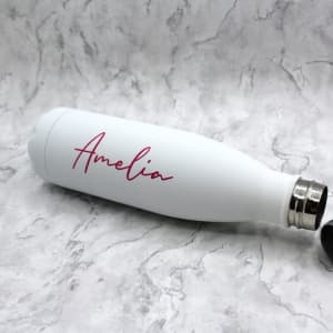 Personalized Thermal flask bottle (white)