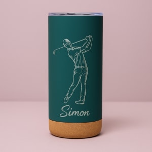 Personalized golf thermal mug in Kenya with custom name engraving