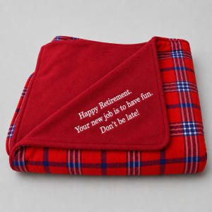 Personalized Maasai fleece blanket retirement gift in Kenya