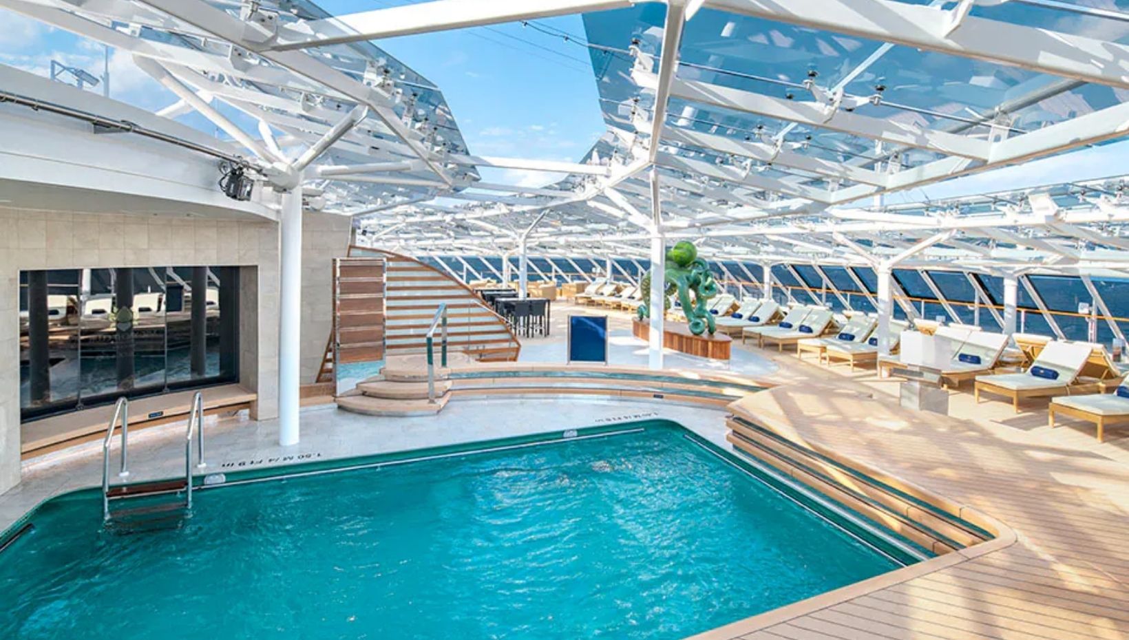 MSC Yacht Club private sundeck and pool area.