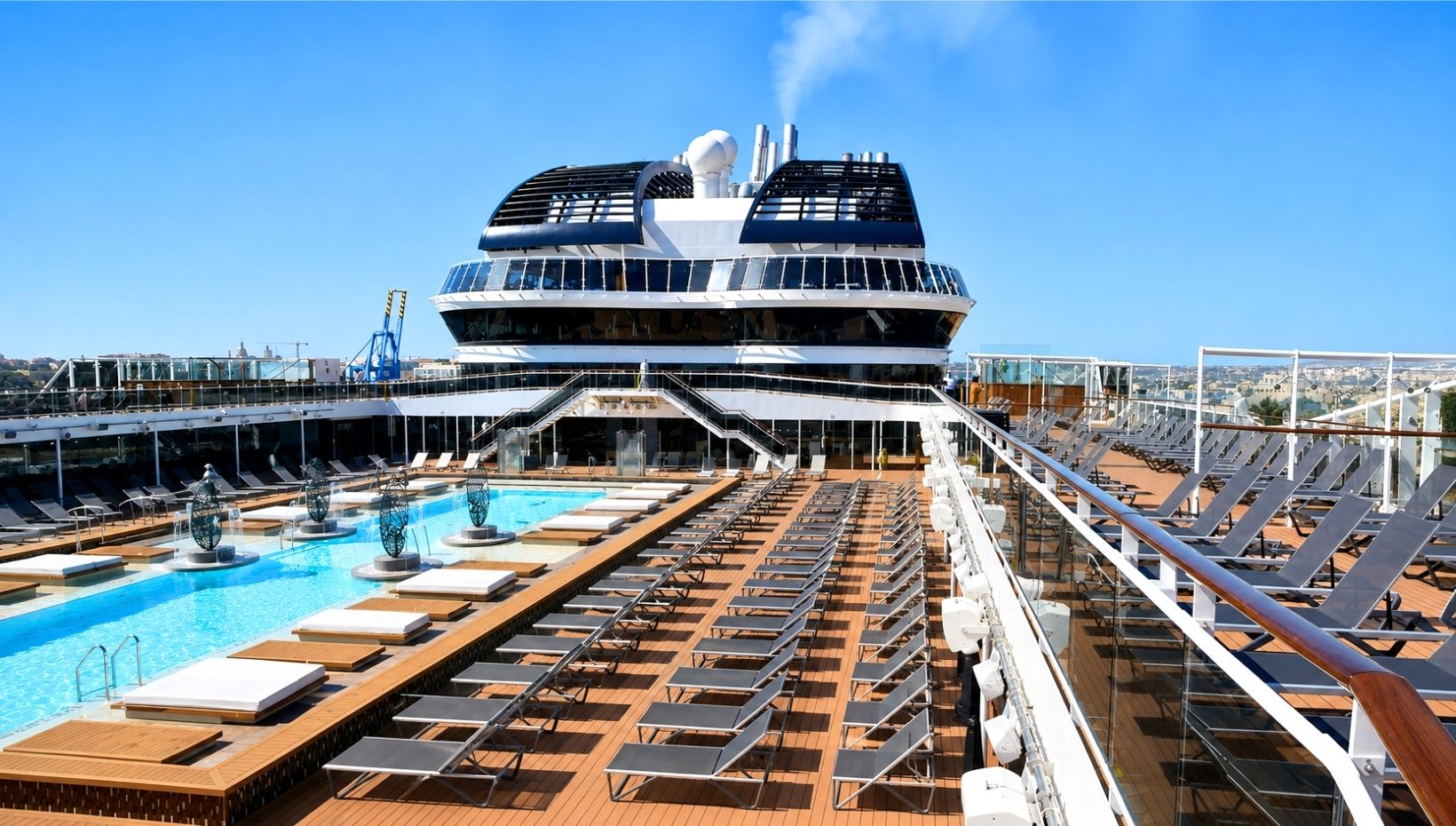 Pool deck on MSC Grandiosa