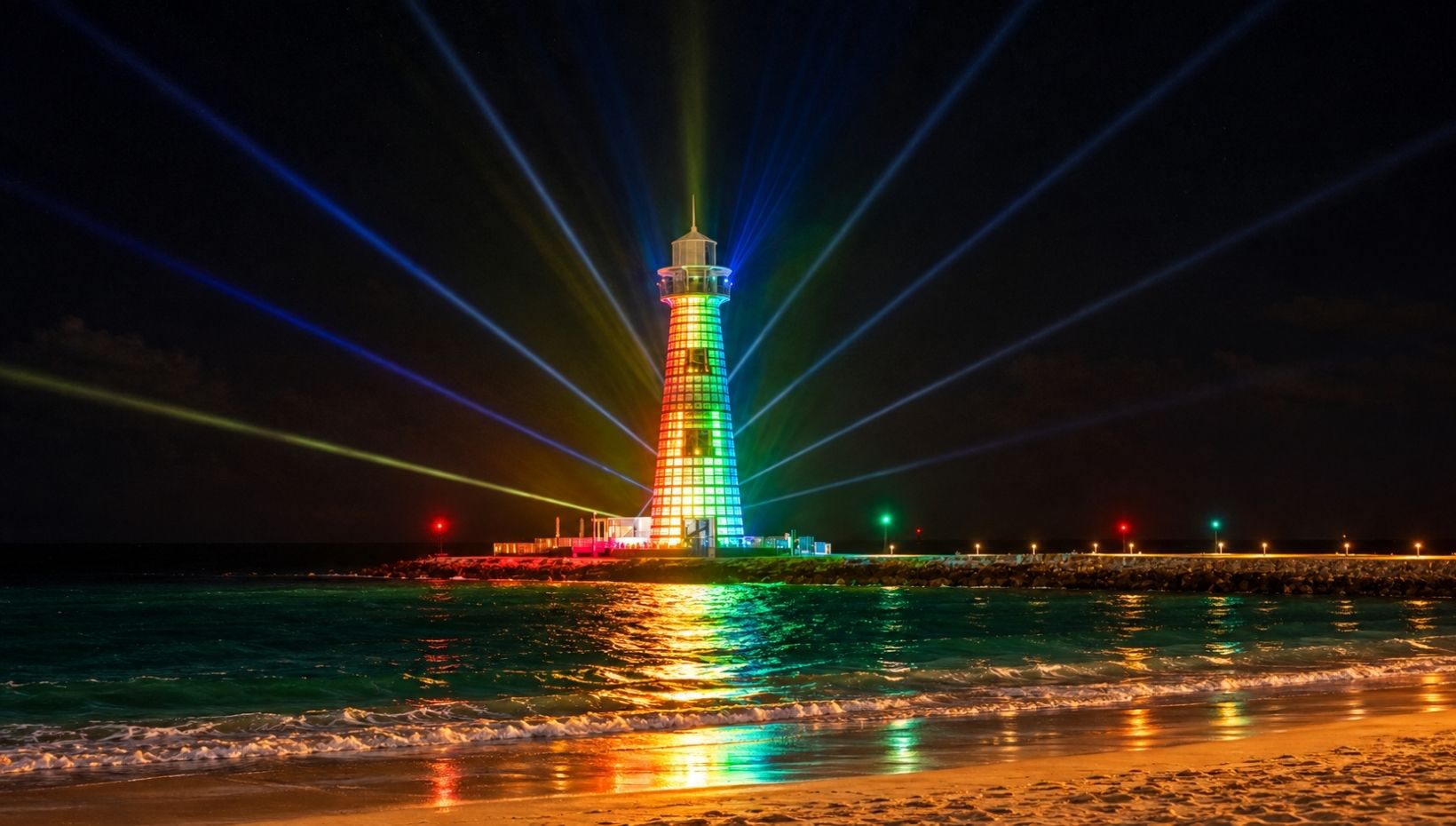 The lighthouse show is one of the experiences that makes an Ocean Cay overnight special.
