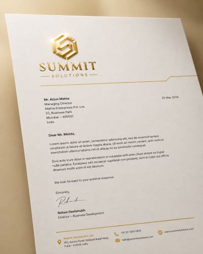 Gold Foil Letterheads