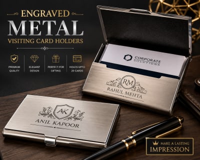 Engraved Metal Visiting Card Holders