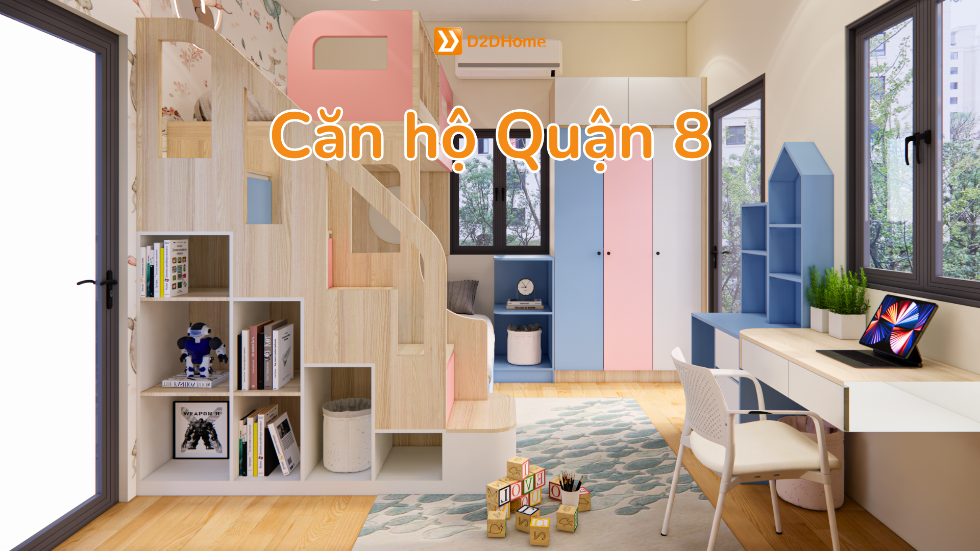 Cải tạo căn hộ Quận 8 2PN
