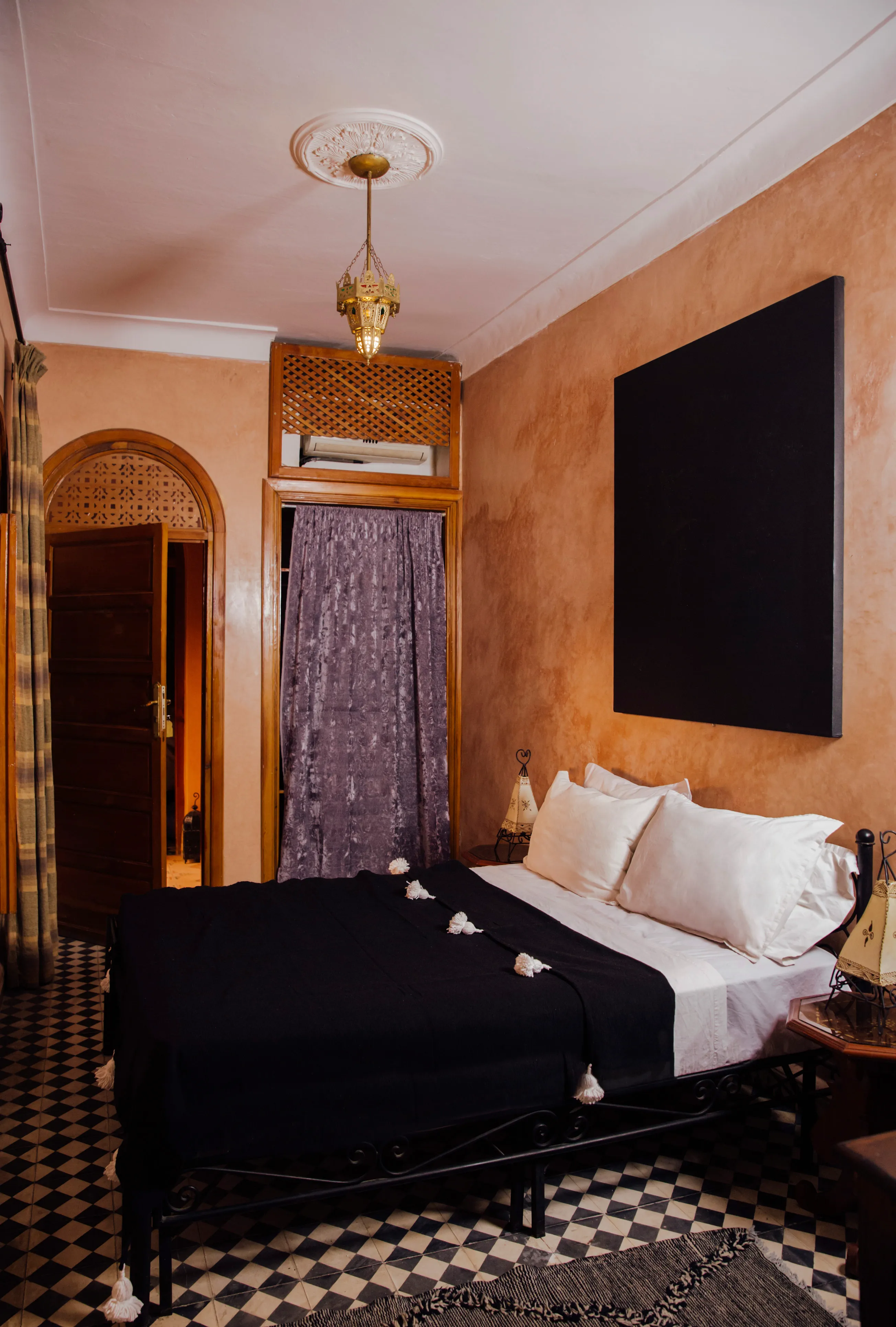 Jawhara room interior view at Riad Bensaid showing authentic Moroccan architecture and furnishings