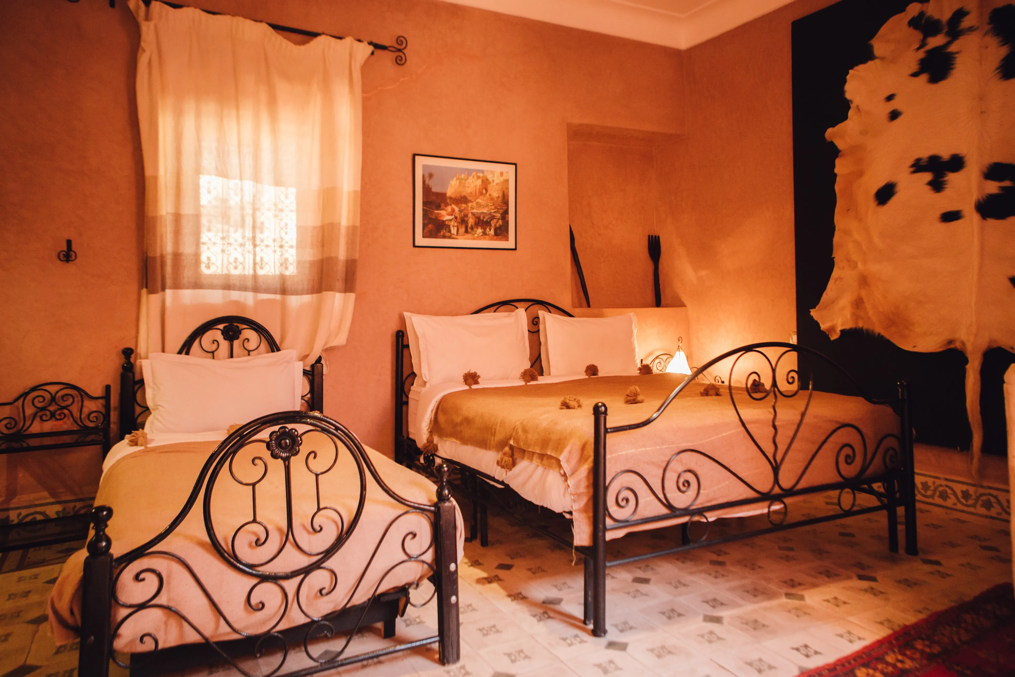 Ambra room at Riad Bensaid Marrakech - spacious family room for 3-4 guests with authentic Moroccan style