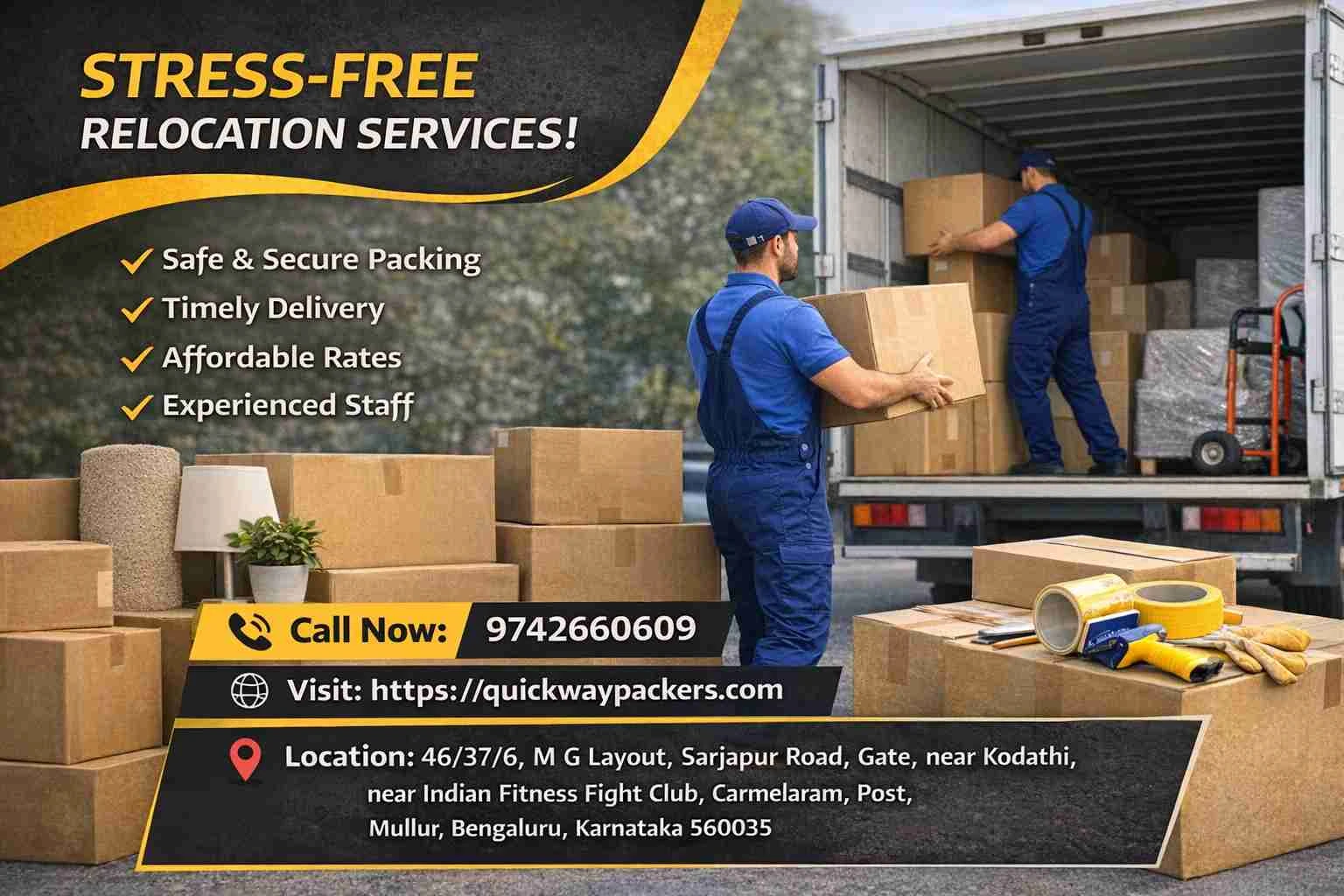 Affordable Packers and Movers in HSR Layout Bangalore
