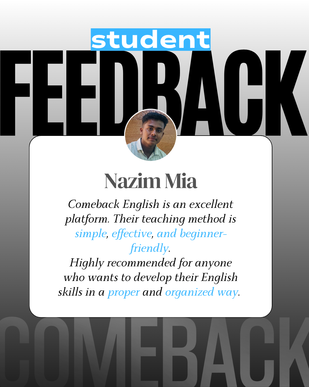 Student feedback