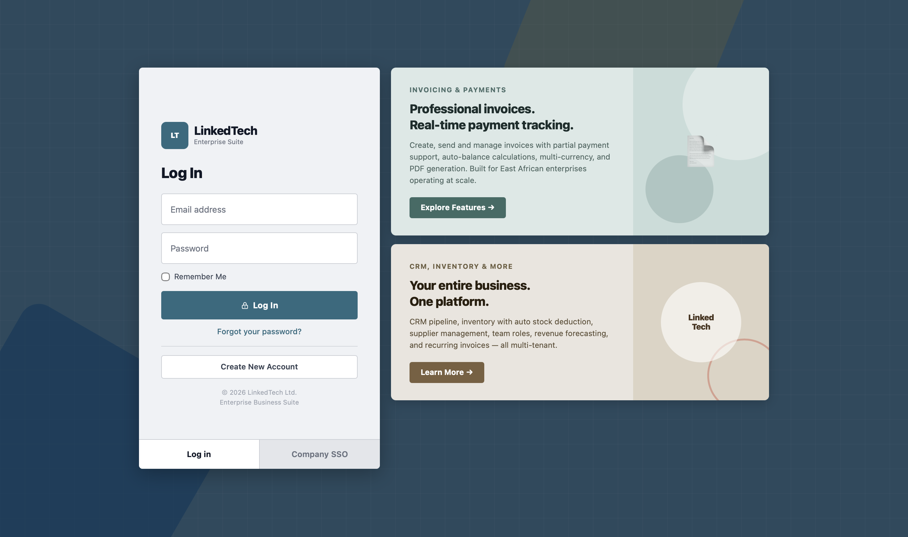 LinkedTech ERP Login