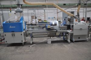 CNC line for processing of wooden ski cores 