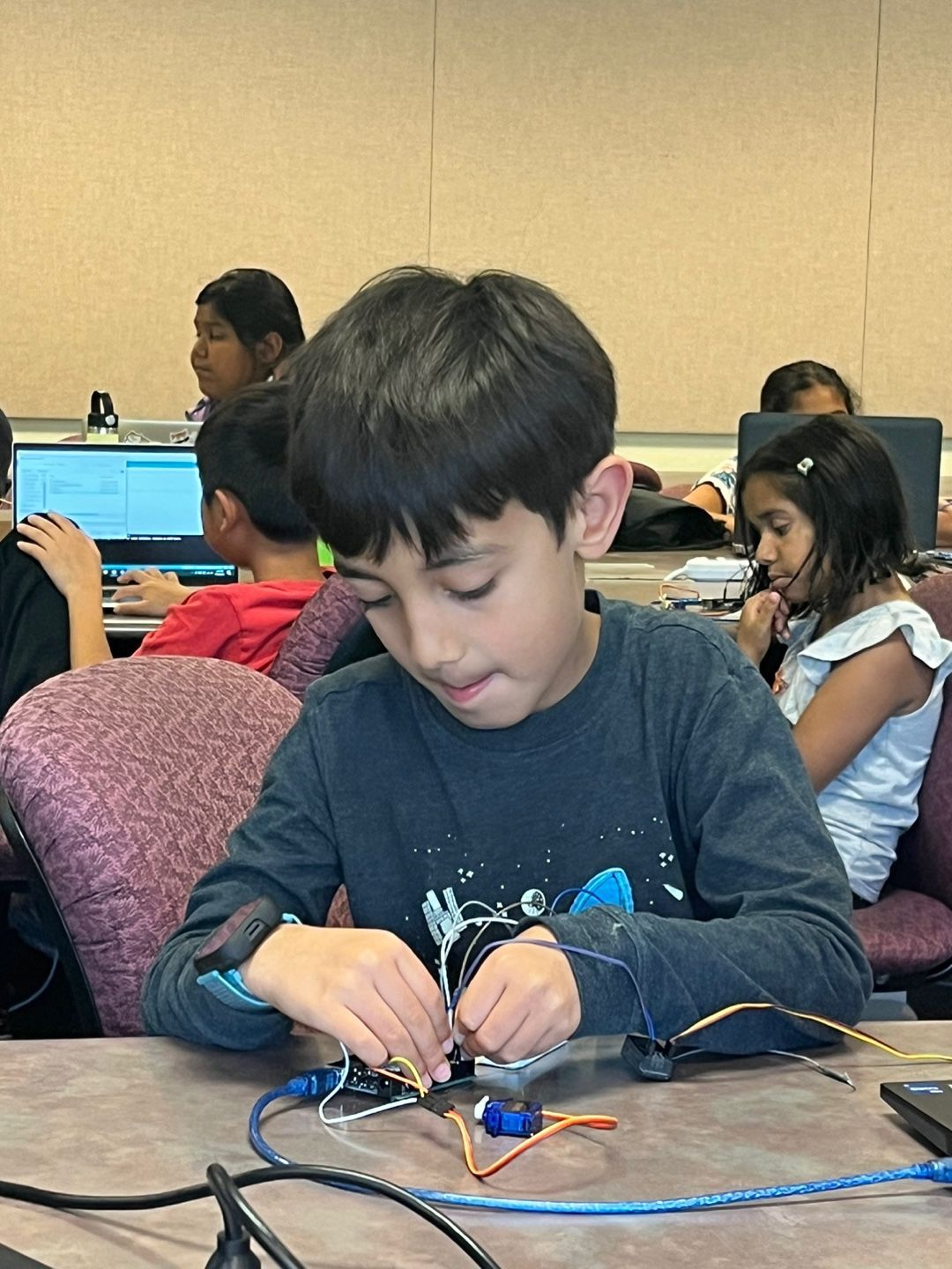 Students collaborating in STEM