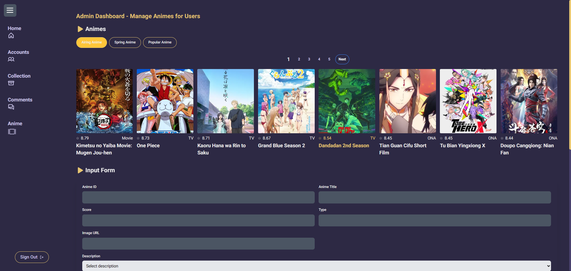 JUST-A Admin Dashboard
