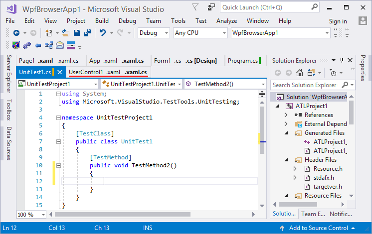 Visual studio tab не работает