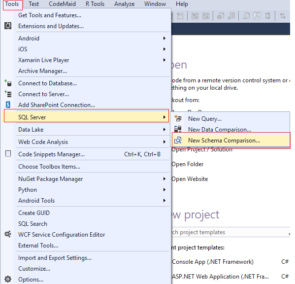 toad sql server schema snapshot