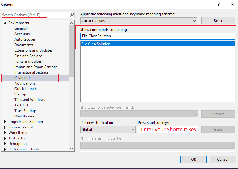 how to insert line visual studio 2017 shortcut