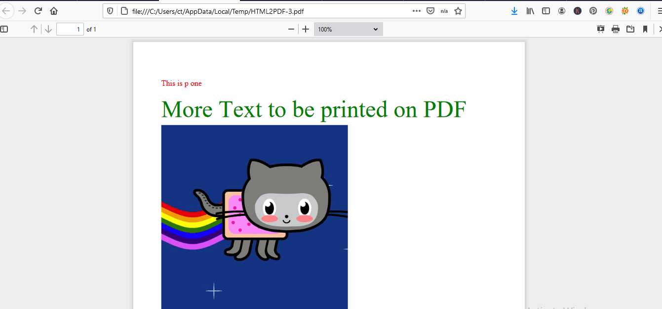 Easy way to convert HTML to PDF using Javascript