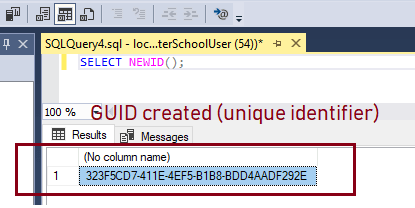 Uniqueidentifier in SQL Server