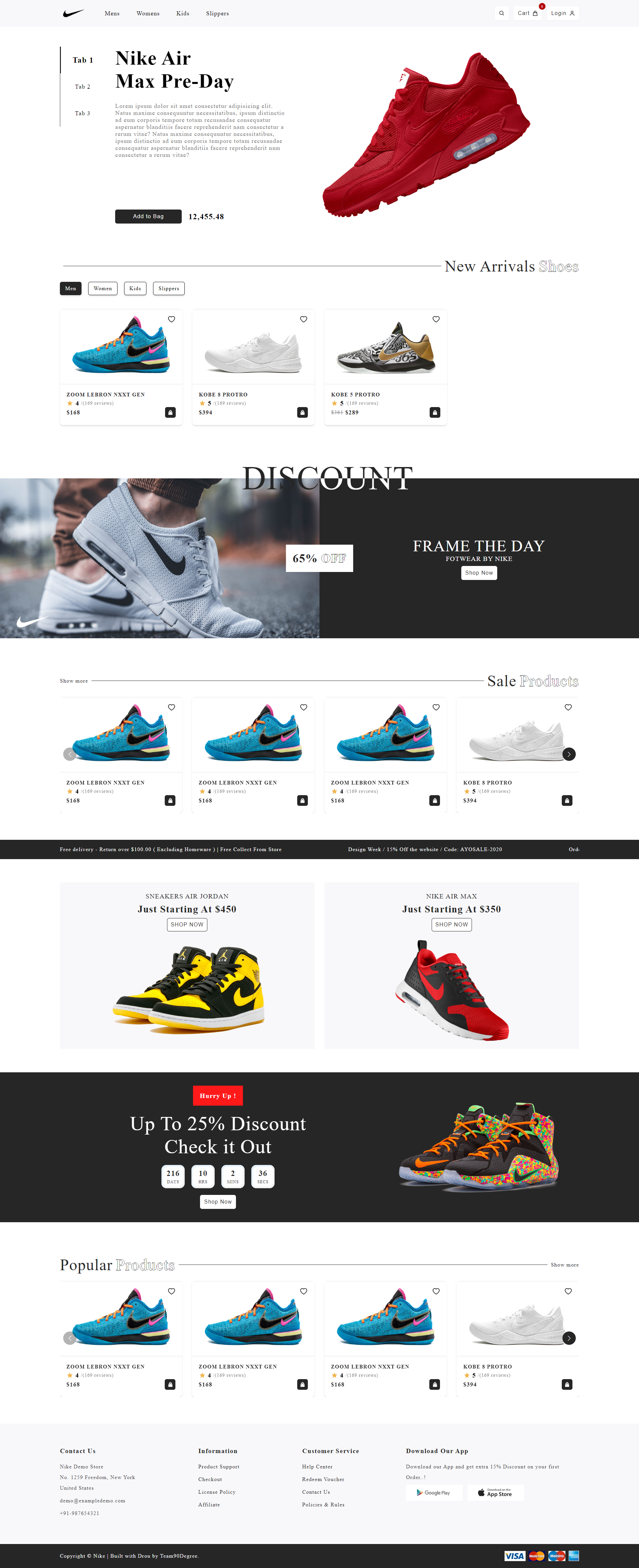 Nike Shoes ecommerce