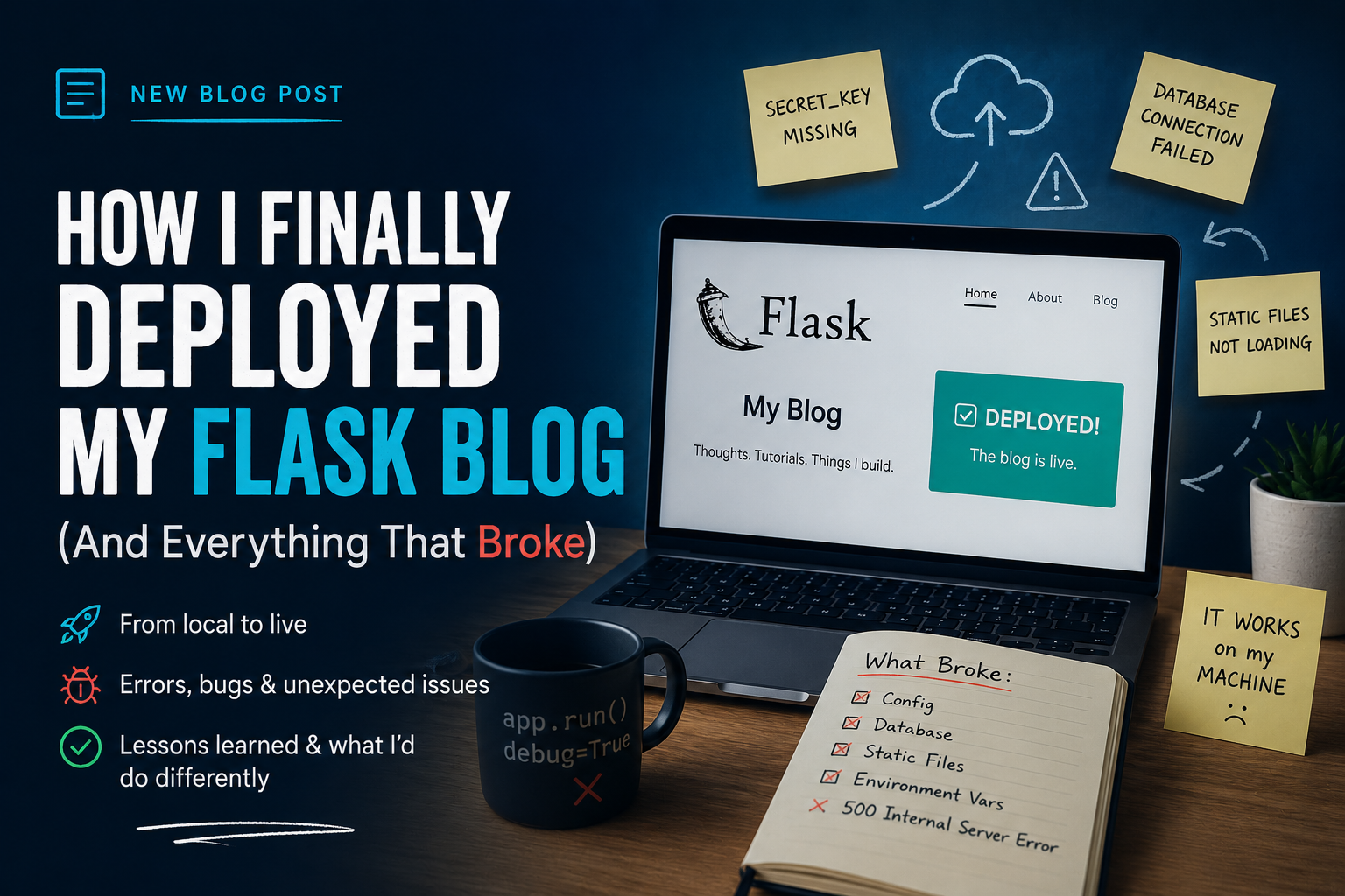 How I Finally Deployed My Flask Blog (And Everything That Broke)