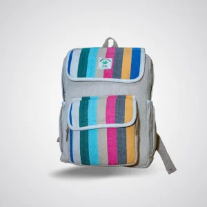 Handmade Hemp Backpack crafted in Nepal from eco-friendly Himalayan hemp fabric