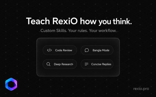 Teach RexiO How You Think: Introducing Custom Skills