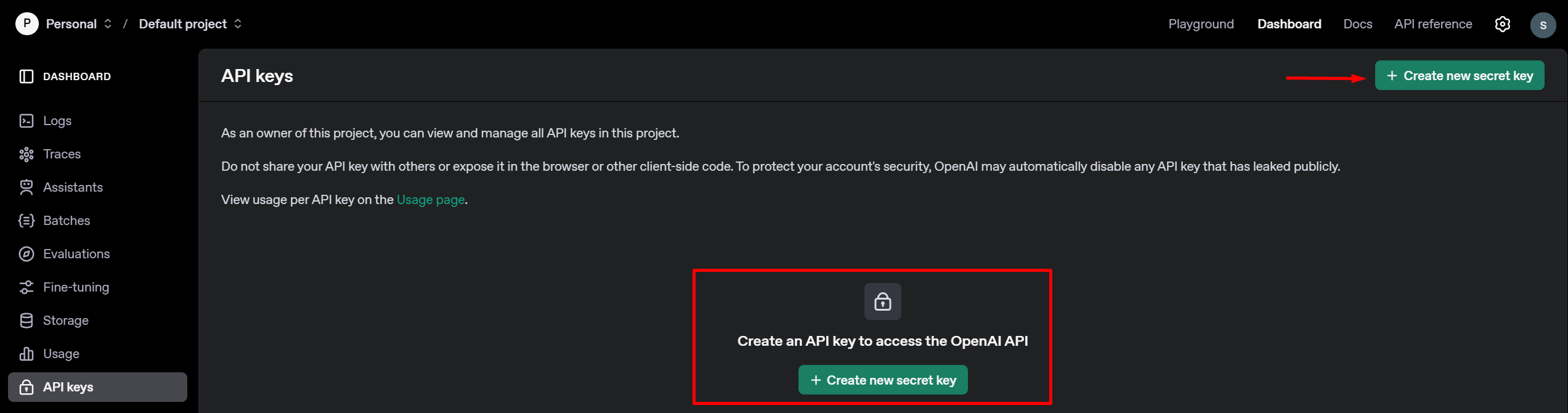 Generate Secret Key