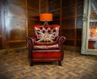 Pair of Tetrad Coleridge Ella Chesterfield Chestnut Tan Leather Club Armchairs