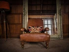 John Sankey Byron Antique Tan Brown Howard & Sons Style Leather Club Library Steamer Armchair