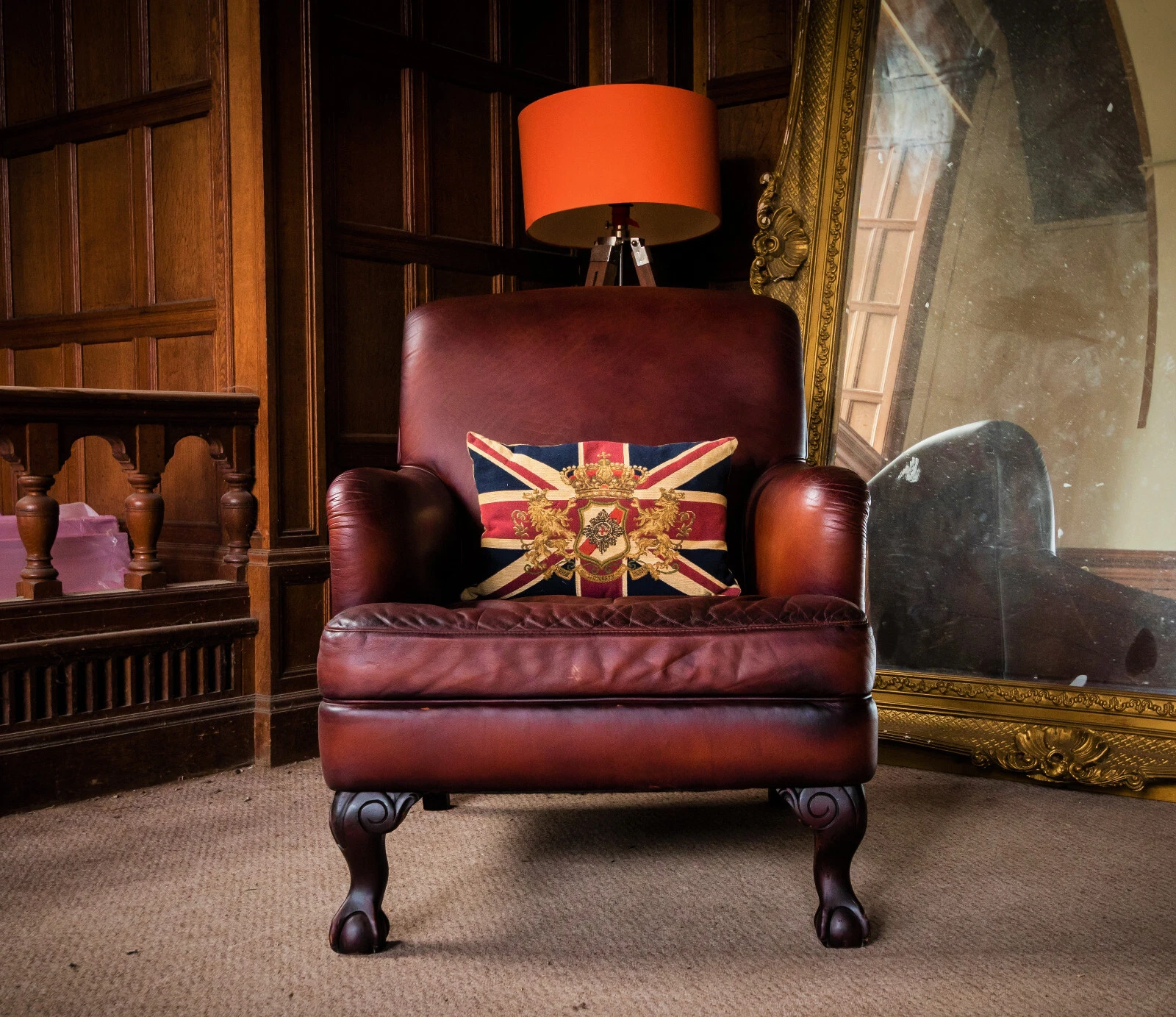 Tetrad Howard & Sons Antique Style Chestnut Leather Chesterfield Club Armchair