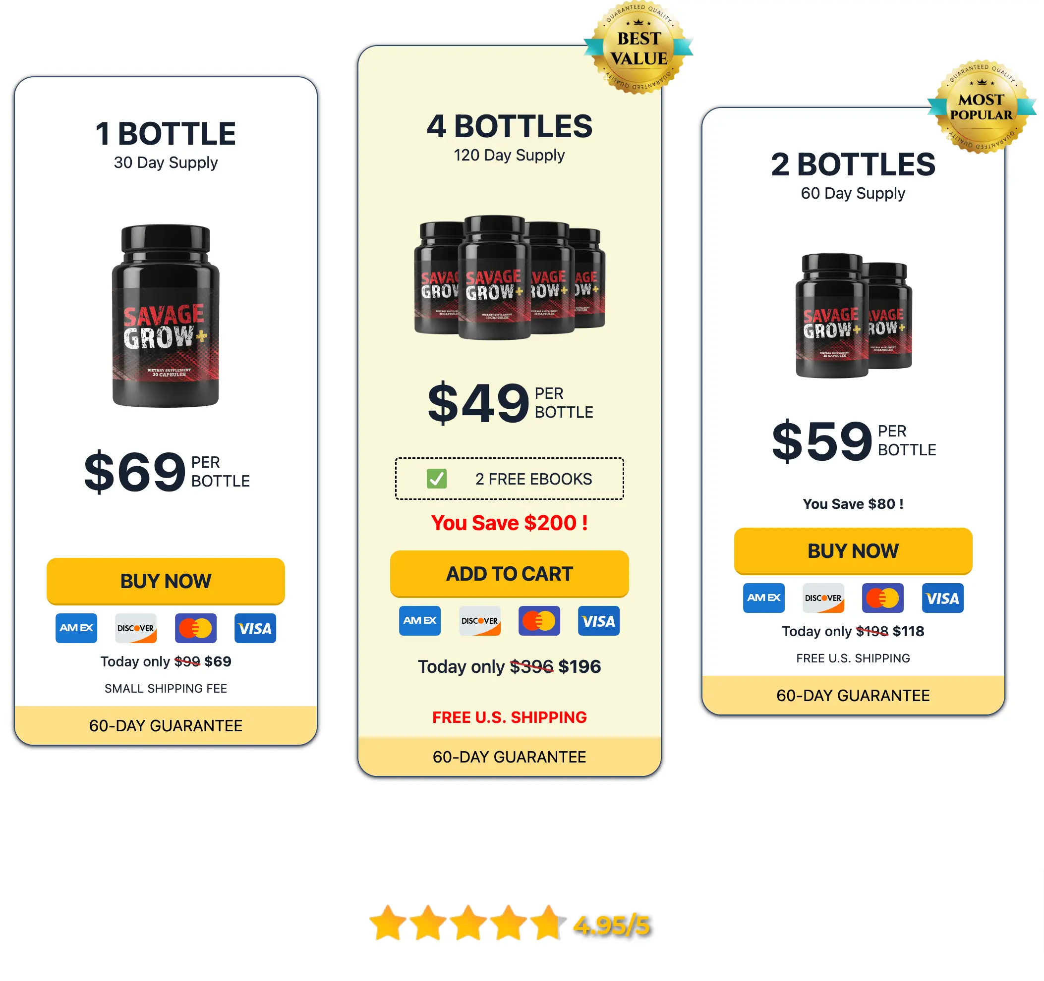 Savage grow plus price
