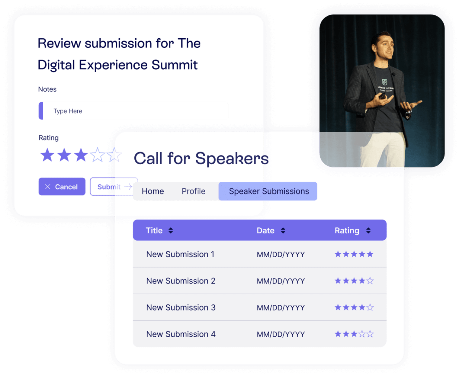 Swoogo's Call for Speakers allows you to organize proposals, talks and paper submissions