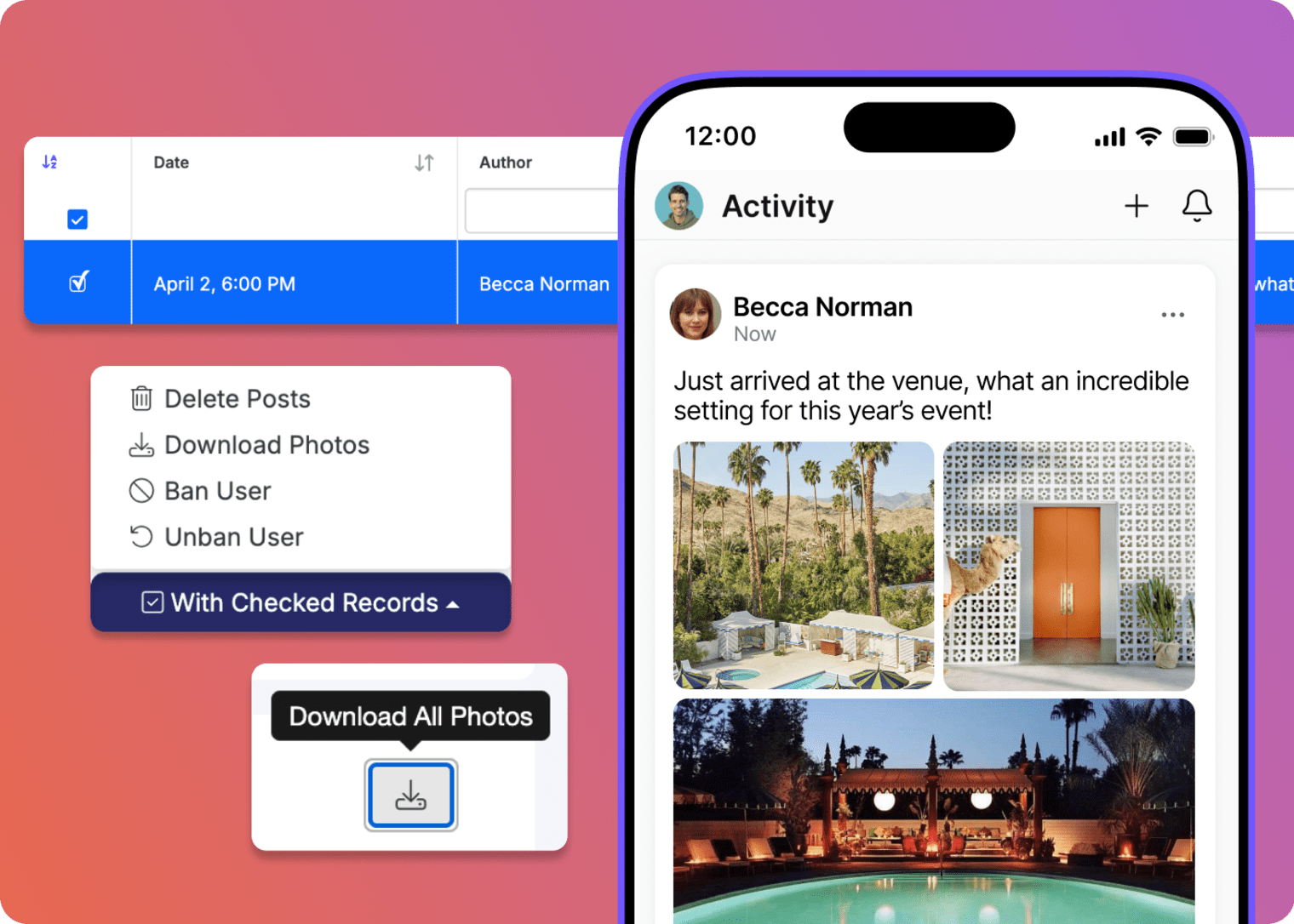 Go Attend Activity Feed where attendees can post & interact