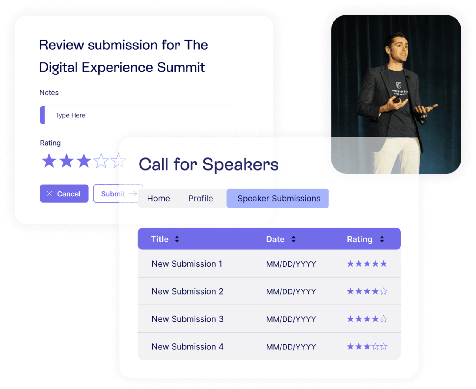 Swoogo's Call for Speakers allows you to organize proposals, talks and paper submissions