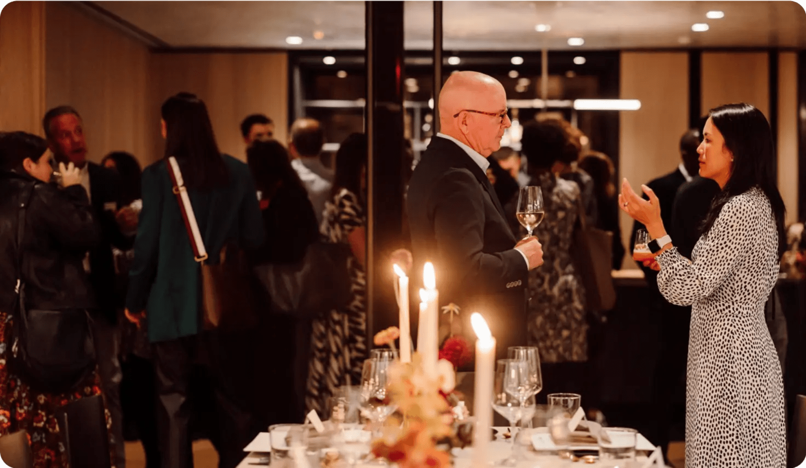 A still image from a Swoogo dinner event