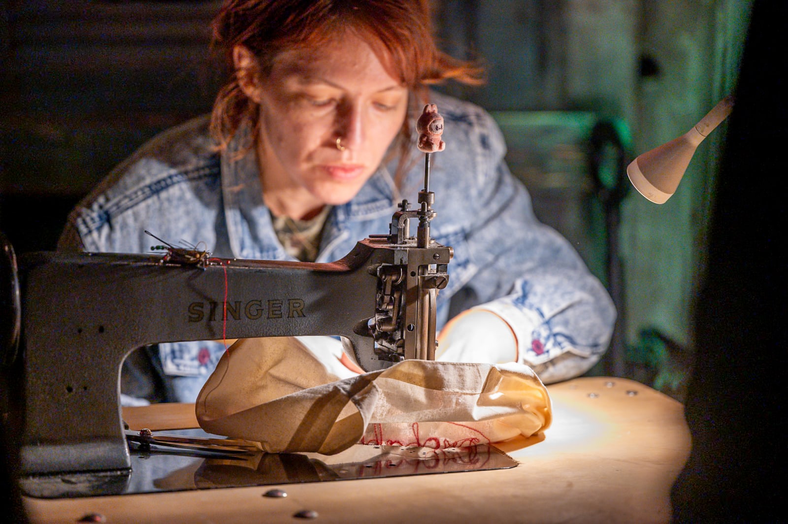 Personalized swag station at Unconventional (IRL) featuring custom embroidery and designs