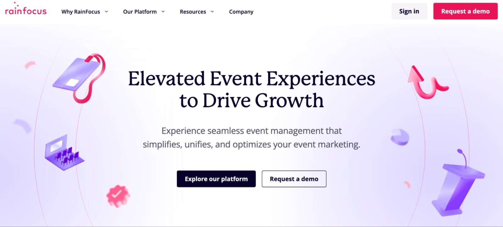 RainFocus: Best for enterprises that run a few flagship events yearly