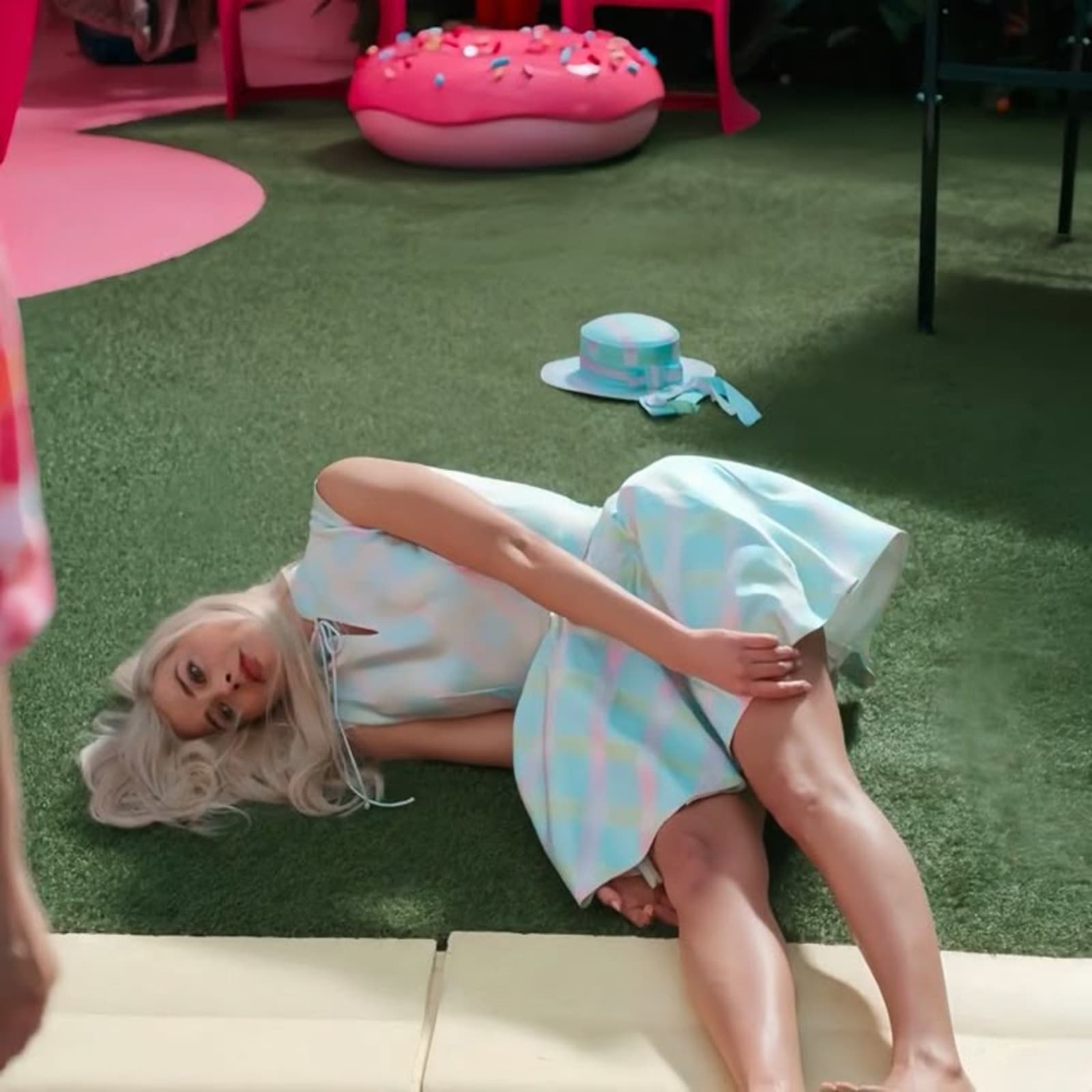 slumped over, exhausted Barbie