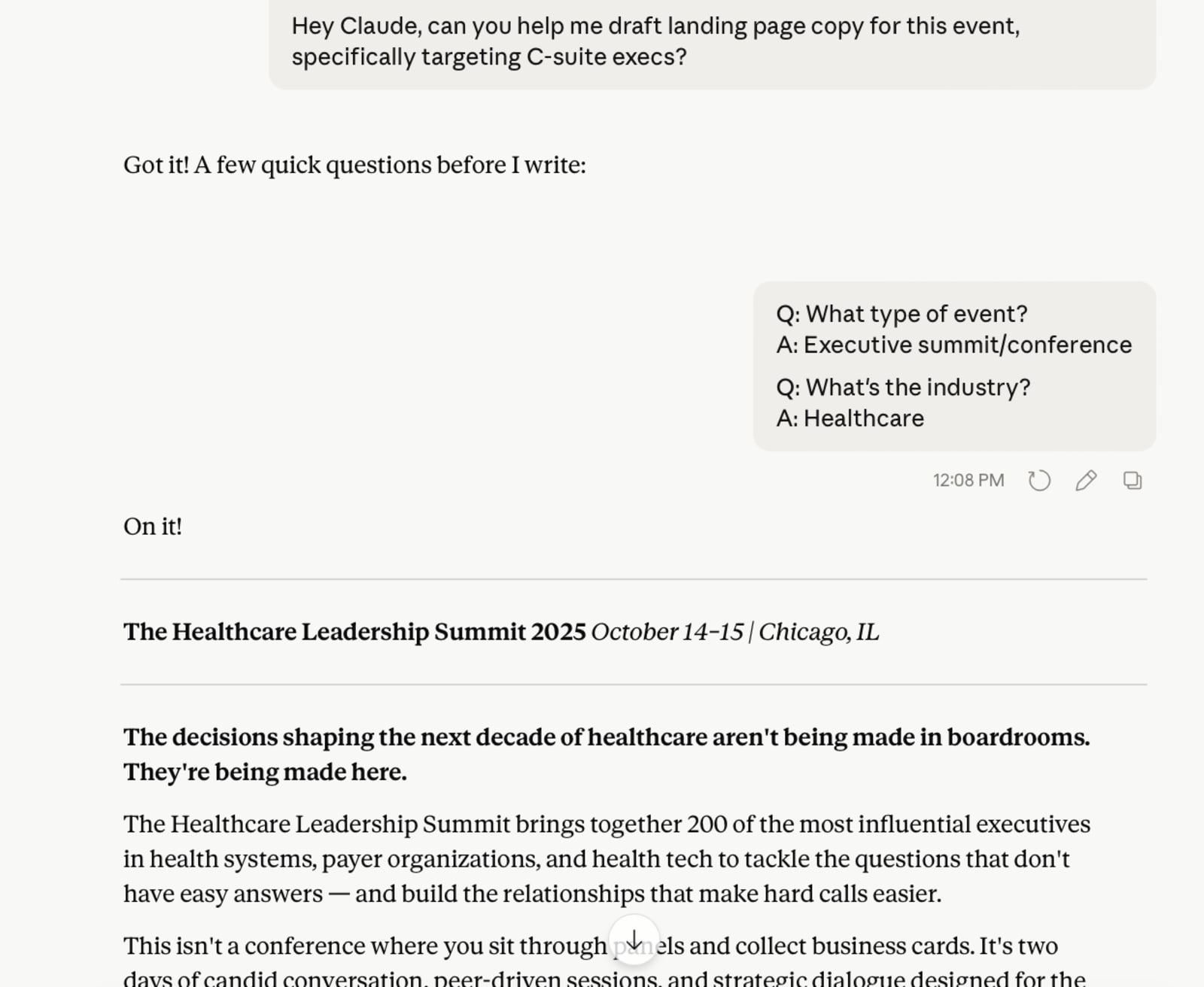 Tools like Claude and ChatGPT can help draft marketin copy and content for event managers.