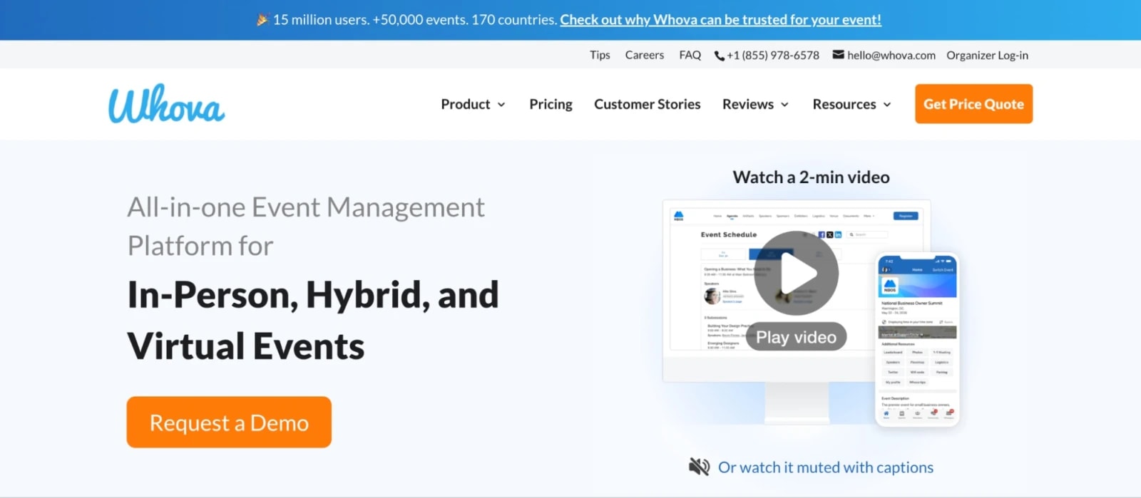 Whova: Best Bizzabo alternative for association conferences & attendee networking
