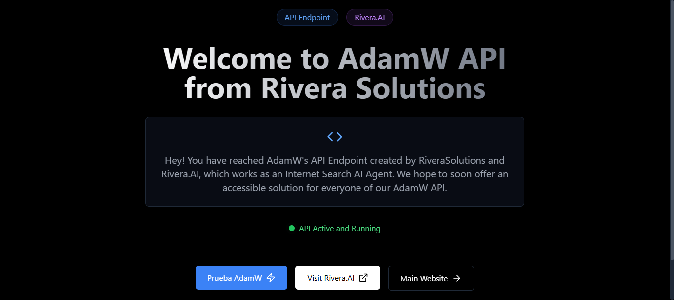 AdamwAPI preview