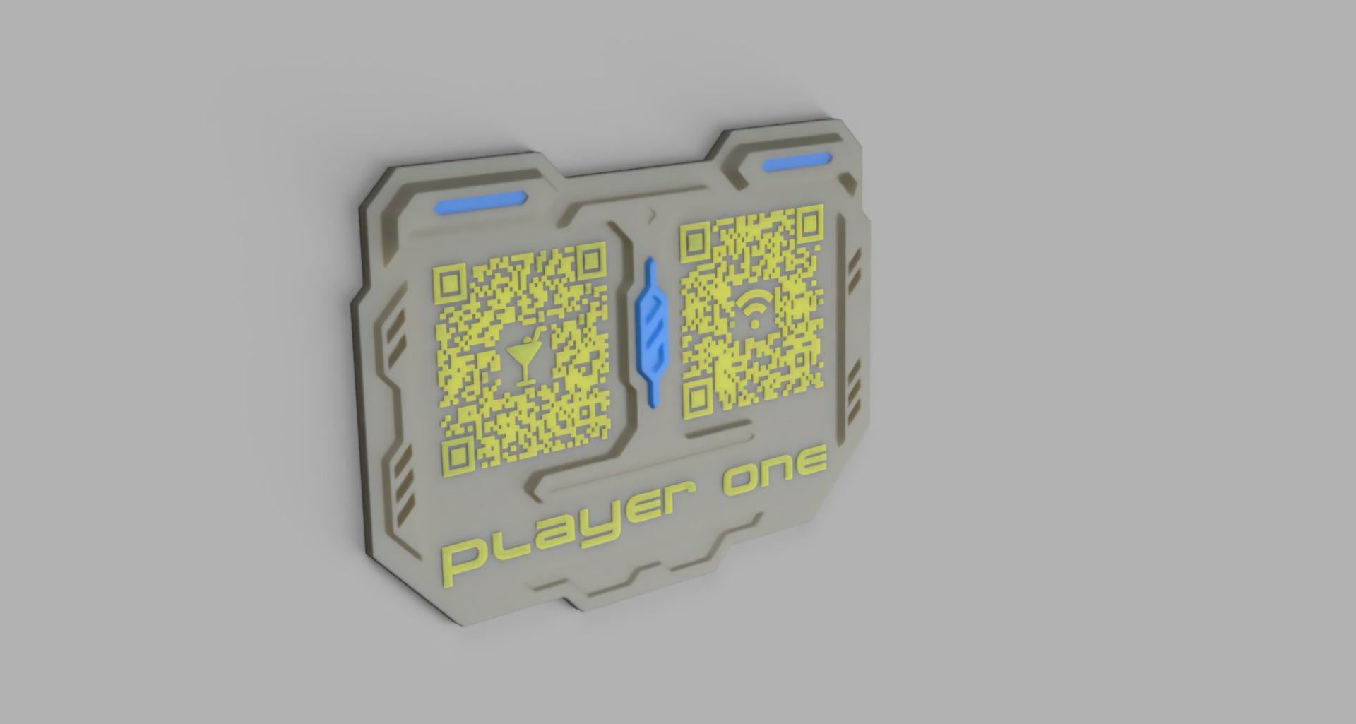 QR Code Plat - Manette & Vaisseau Spatial