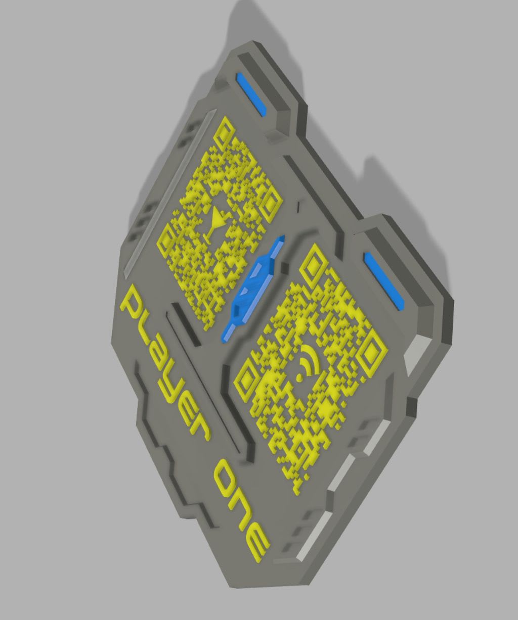 QR Code Plat - Manette & Vaisseau Spatial