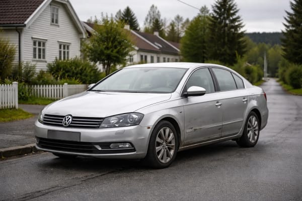 Sølvfarget Volkswagen Passat sedan - diesel og bensin bil til salgs