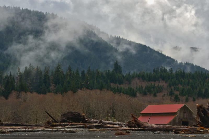 Red Barn Hoh River Washington