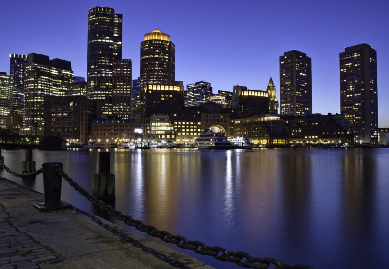 Long Exposure Boston City Skyline