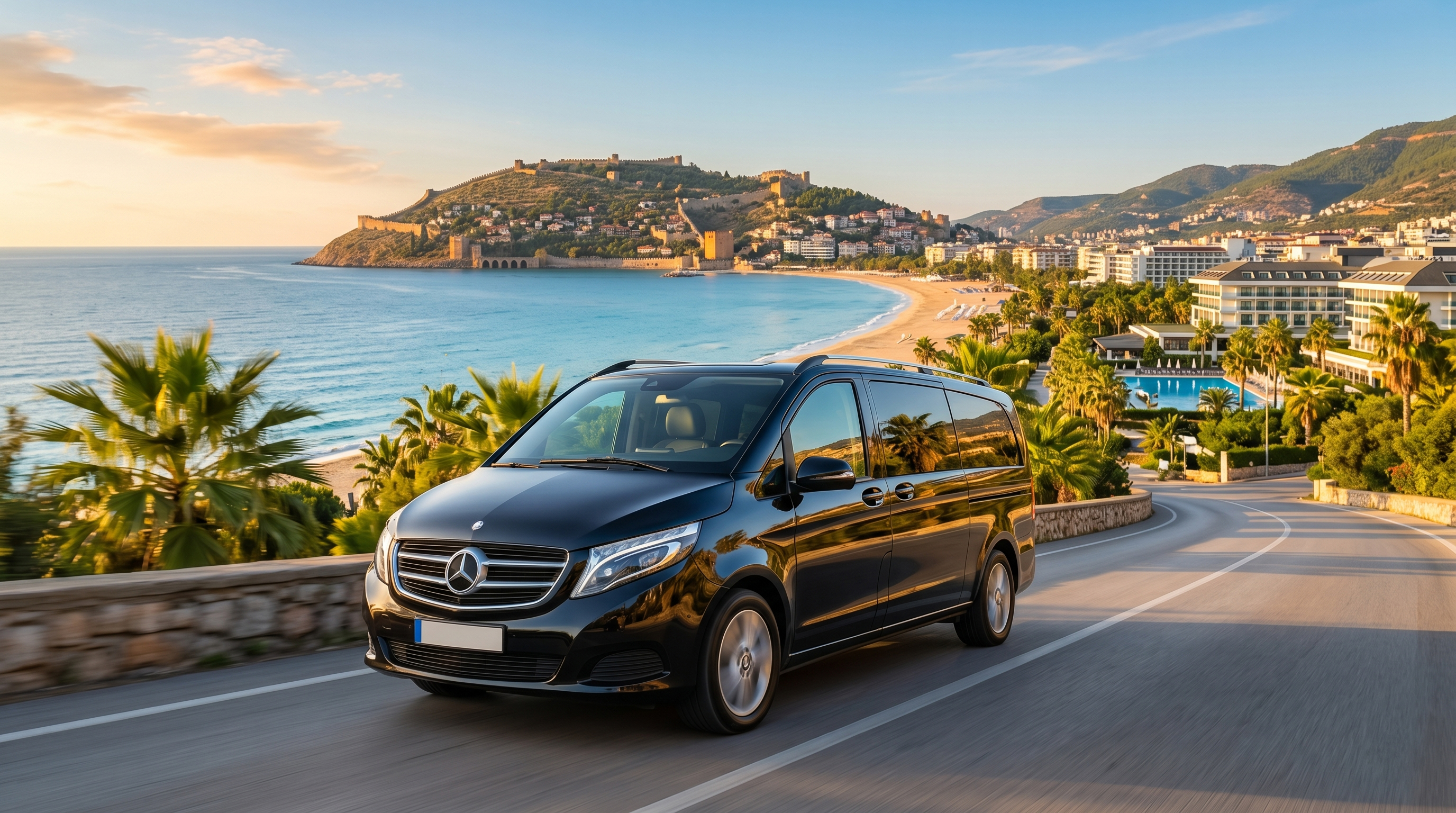 Private transfer from Antalya Airport AYT to Alanya with luxury VIP vehicle